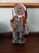 Load image into Gallery viewer, Vintage Stuffed Fishing Bear with Fish