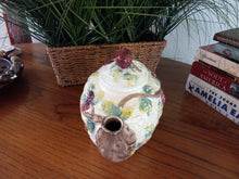 Load image into Gallery viewer, Vintage Haldon Group Blackberries and Vines Teapot, Ceramic Cottage Basket Weave Teapot