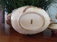 Load image into Gallery viewer, Vintage Haldon Group Blackberries and Vines Teapot, Ceramic Cottage Basket Weave Teapot