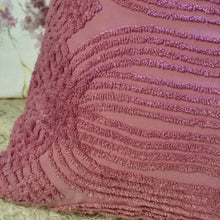 Load image into Gallery viewer, Handmade Large Vintage Pink Chenille Pillow