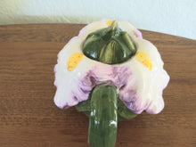 Load image into Gallery viewer, World Bazaar Hand Painted Iris Shaped Teapot