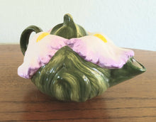 Load image into Gallery viewer, World Bazaar Hand Painted Iris Shaped Teapot