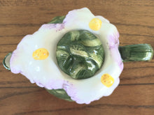 Load image into Gallery viewer, World Bazaar Hand Painted Iris Shaped Teapot