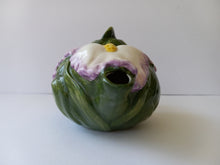 Load image into Gallery viewer, World Bazaar Hand Painted Iris Shaped Teapot