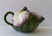Load image into Gallery viewer, World Bazaar Hand Painted Iris Shaped Teapot
