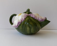 Load image into Gallery viewer, World Bazaar Hand Painted Iris Shaped Teapot