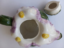 Load image into Gallery viewer, World Bazaar Hand Painted Iris Shaped Teapot