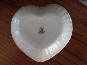 Belleek Ireland Ceramic Trinket Dish with Hand Painted Pansies