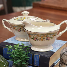 Load image into Gallery viewer, Vintage Crown Ivory China Cream and Sugar 1930&#39;s