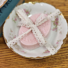 Load image into Gallery viewer, Vintage Warwick China Soap Dish with Handmade Goats Milk Soap