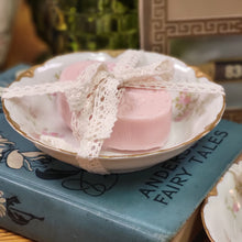 Load image into Gallery viewer, Vintage Warwick China Soap Dish with Handmade Goats Milk Soap
