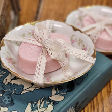 Load image into Gallery viewer, Vintage Warwick China Soap Dish with Handmade Goats Milk Soap