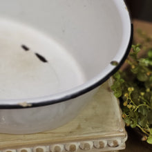 Load image into Gallery viewer, Enamelware black and white oval tub 1950&#39;s