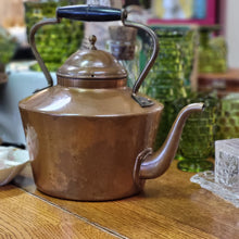 Load image into Gallery viewer, Vintage Portuguese Copper Kettle Teapot Wood Handle