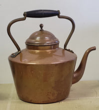 Load image into Gallery viewer, Vintage Portuguese Copper Kettle Teapot Wood Handle