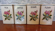 Load image into Gallery viewer, Vintage Royal Sealy Japan Ceramic Canisters, Hand Painted Floral Design