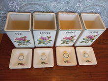 Load image into Gallery viewer, Vintage Royal Sealy Japan Ceramic Canisters, Hand Painted Floral Design