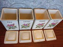 Load image into Gallery viewer, Vintage Royal Sealy Japan Ceramic Canisters, Hand Painted Floral Design