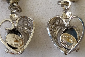 Zeidell's Black Tourmaline Stone in Heart Shaped Earrings