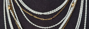 Vintage White Linked and Copper Toned Paperclip Chain Style Necklace With 8 White and 2 Copper Chains
