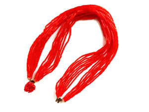 Vintage Coral Red 16 Strand Necklace/Choker