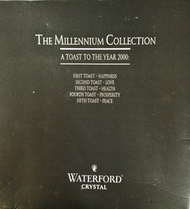 Waterford Crystal The Millennium Collection "Love Toasting Flute Pair" to the Year 2000 #25