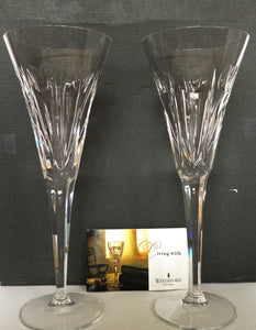 Waterford Crystal The Millennium Collection "Love Toasting Flute Pair" to the Year 2000 #25