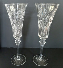 Load image into Gallery viewer, Pair of Cristal Champagne Flutes by J G Durand France