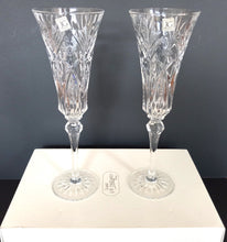 Load image into Gallery viewer, Pair of Cristal Champagne Flutes by J G Durand France