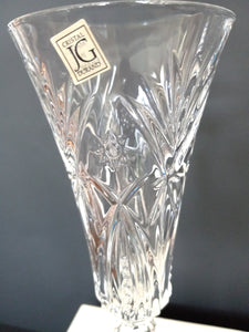 Pair of Cristal Champagne Flutes by J G Durand France