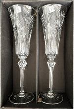 Load image into Gallery viewer, Pair of Cristal Champagne Flutes by J G Durand France