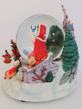 Load image into Gallery viewer, Disney&#39;s Beauty and the Beast Musical Snow Globe with the Beast Feeding Birds
