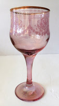 Load image into Gallery viewer, Vintage From &quot;Italian Decor &quot; Colored Crystal Etched Wine Glasses - Set of 6 in Original Box