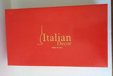 Load image into Gallery viewer, Vintage From &quot;Italian Decor &quot; Colored Crystal Etched Wine Glasses - Set of 6 in Original Box