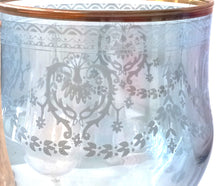 Load image into Gallery viewer, Vintage From &quot;Italian Decor &quot; Colored Crystal Etched Wine Glasses - Set of 6 in Original Box
