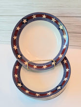 Load image into Gallery viewer, Set of 7 &quot;Spirit of the Flag&quot; Ceramic Coupe Cereal/Soup Bowls by Sakura for Brandon House