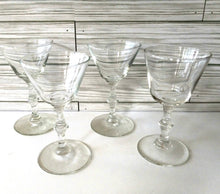 Load image into Gallery viewer, Vintage Cocktail Stemware Martini Glasses, Set of 4 Classic Minimalist Barware