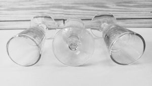 Set of 3 Vintage Mini Clear Cordial/Shot Glasses