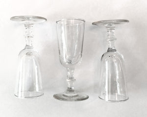 Set of 3 Vintage Mini Clear Cordial/Shot Glasses