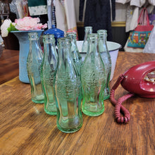 Load image into Gallery viewer, Vintage 50/60&#39; 6oz Coke bottles from 6 different Bottling Locations