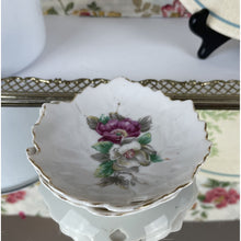 Load image into Gallery viewer, Vintage Floral Trinket Dishes-Set of 2, Leaf Shaped Porcelain Ring Dishes