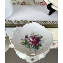 Load image into Gallery viewer, Vintage Floral Trinket Dishes-Set of 2, Leaf Shaped Porcelain Ring Dishes