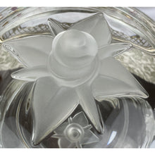Load image into Gallery viewer, Vintage Mikasa Walther Glass Satin Rose Lidded Bowl, Glas Lidded Serving Bowl/Candy Dish, Vintage Glassware Clear Glass with Frosted Accents