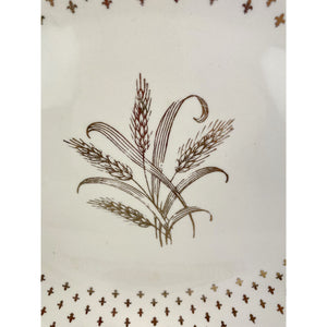 Vintage Homer Laughlin Fleur de Lis Golden Wheat pattern Platter
