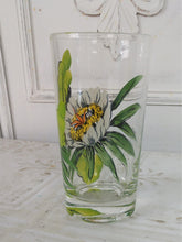 Load image into Gallery viewer, Hand Painted Water/Tea Glass - Floral Glass Art