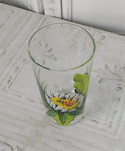 Load image into Gallery viewer, Hand Painted Water/Tea Glass - Floral Glass Art