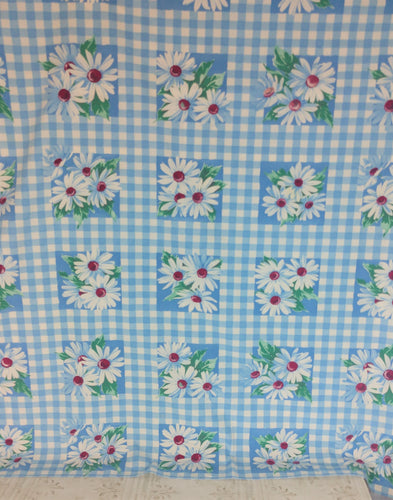 Blue and White Floral Tablecloth