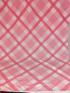 Pink and White Check Tablecloth