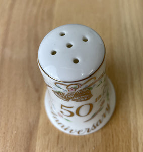 Vintage Lefton Porcelain Saltshaker 50th Anniversary Replacement