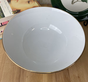 Petals Hand Painted Porcelain Botanical Bowl, Made in Hong Kong